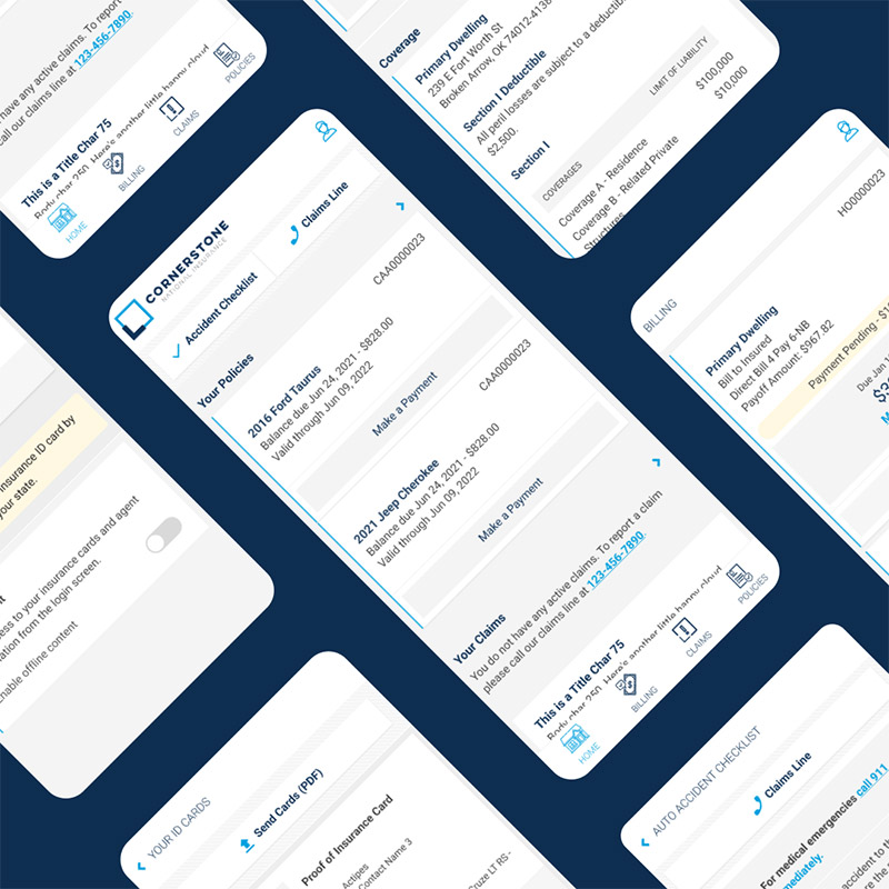 Cornerstone National Insurance Mobile App feature image